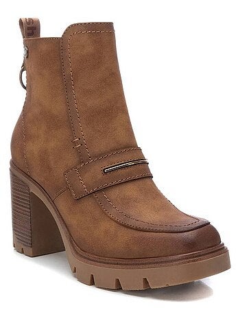 Bottines décontractées à talon à fermeture éclair Xti