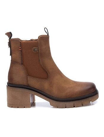 Bottines décontractées à talon à fermeture éclair Xti