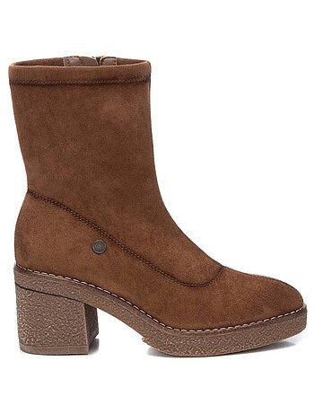 Bottines décontractées à talon à fermeture éclair Xti