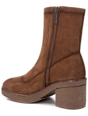 Bottines décontractées à talon à fermeture éclair Xti
