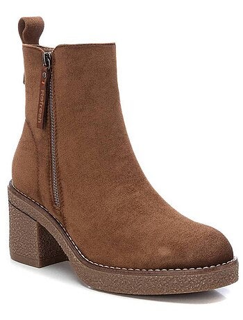 Bottines décontractées à talon à fermeture éclair Xti