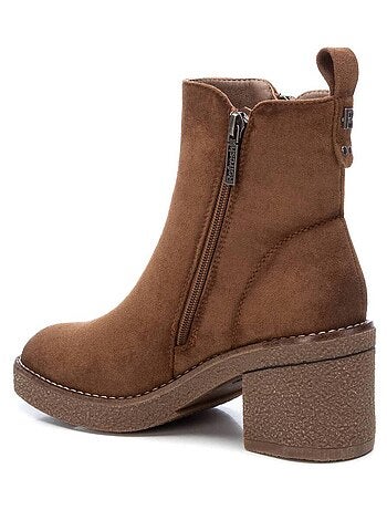 Bottines décontractées à talon à fermeture éclair Xti