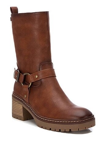 Bottines décontractées à talon à fermeture éclair Xti