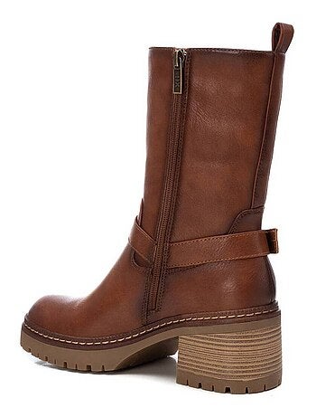 Bottines décontractées à talon à fermeture éclair Xti