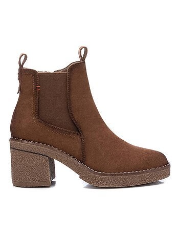 Bottines décontractées à talon à fermeture éclair Xti