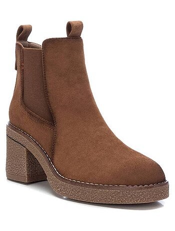 Bottines décontractées à talon à fermeture éclair Xti