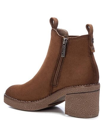 Bottines décontractées à talon à fermeture éclair Xti