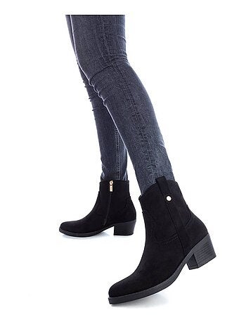 Bottines décontractées à talon à fermeture éclair Xti