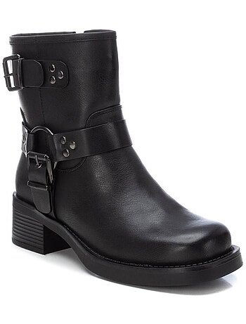 Bottines décontractées à talon à fermeture éclair Xti