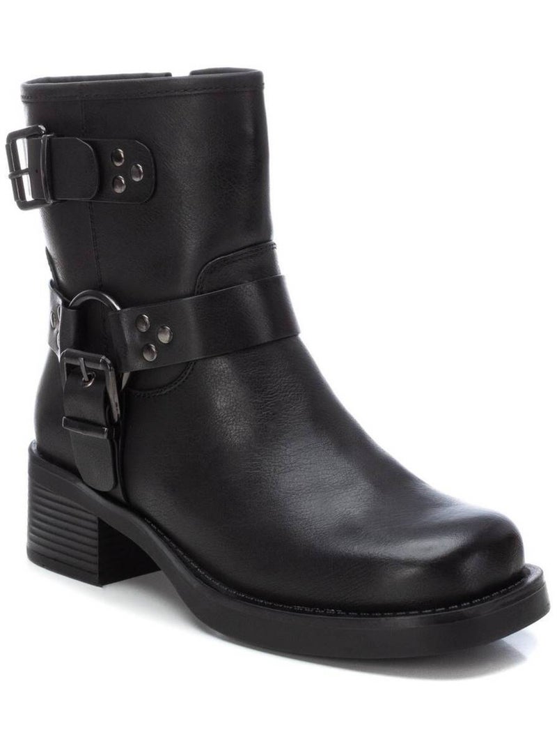 Bottines décontractées à talon à fermeture éclair Xti Noir - Kiabi