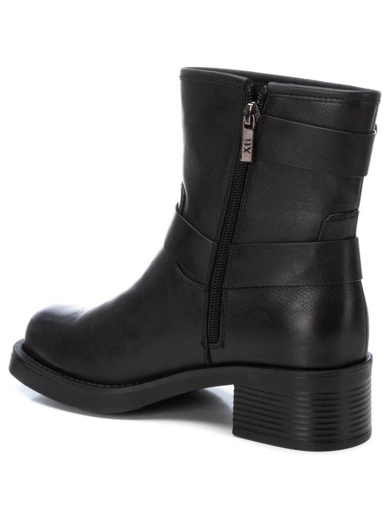 Bottines décontractées à talon à fermeture éclair Xti Noir - Kiabi