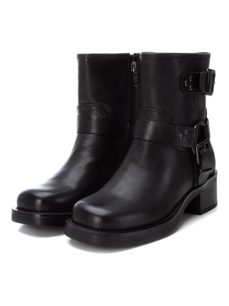 Bottines décontractées à talon à fermeture éclair Xti Noir - Kiabi