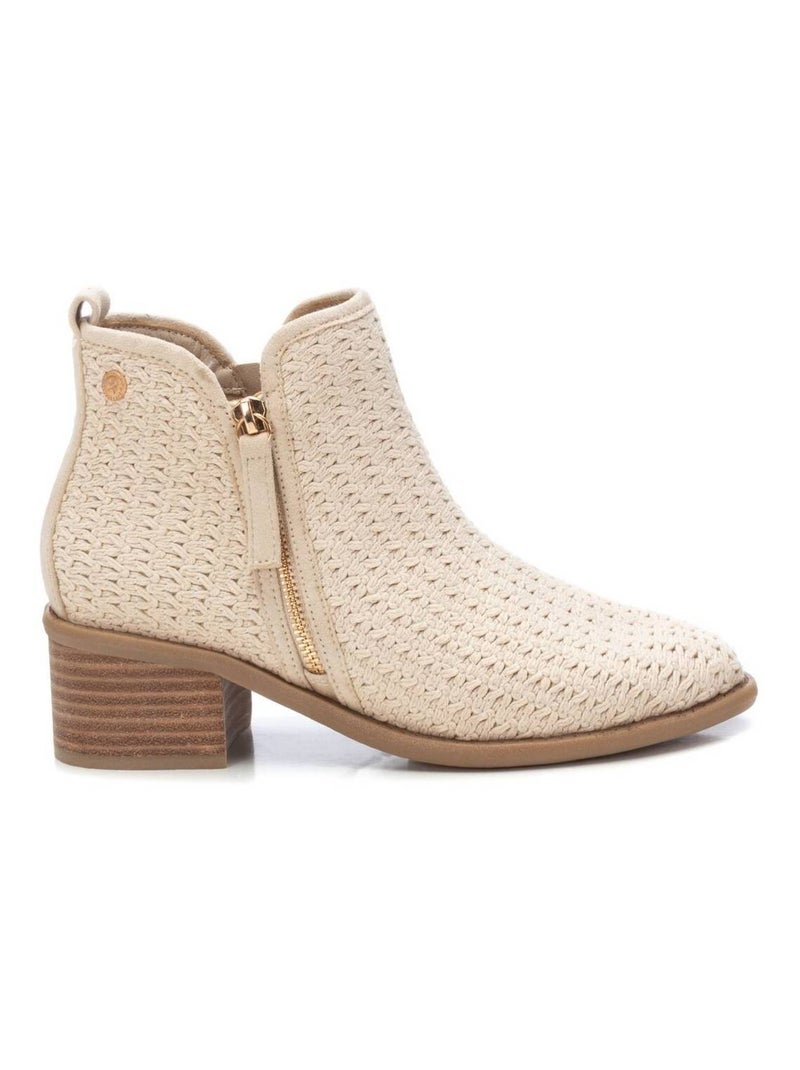 Bottines décontractées avec fermeture éclair Beige - Kiabi