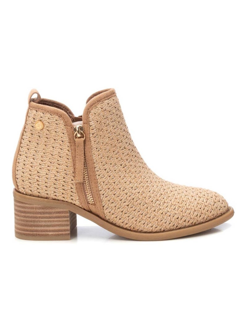 Bottines décontractées avec fermeture éclair Taupe - Kiabi