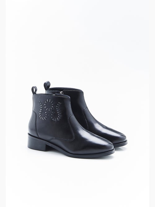 Bottines dessus cuir mouton - damart - Kiabi Bottines dessus cuir mouton - damart - Kiabi