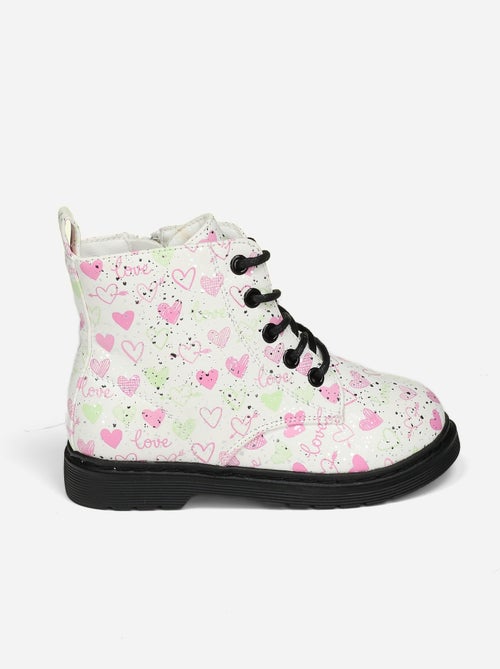Bottines détail cœur - Kiabi