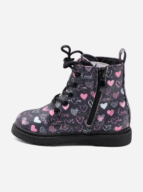Bottines détail cœur - Kiabi