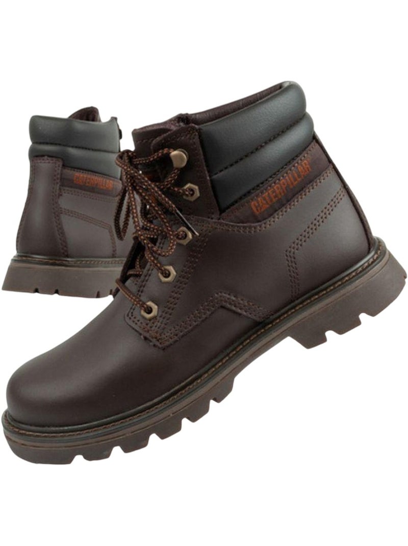Bottines d'hiver quadrate - caterpillar Marron - Kiabi
