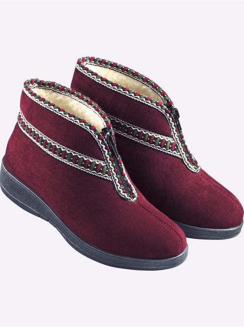 Bottines d'intérieur en textile avec doublure chaude et glissière - taille standard - moda vilona - Kiabi Bottines d'intérieur en textile avec doublure chaude et glissière - taille standard - moda vilona - Kiabi
