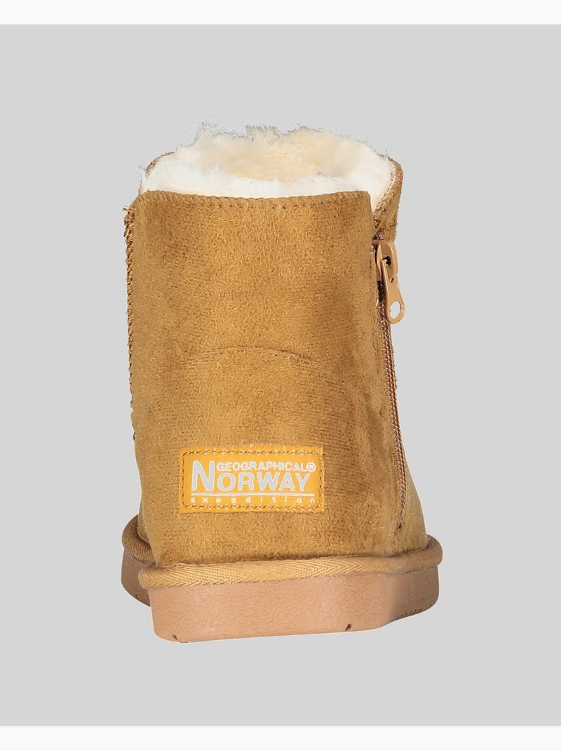 Bottines doublées ozipneige – geographical norway Camel - Kiabi