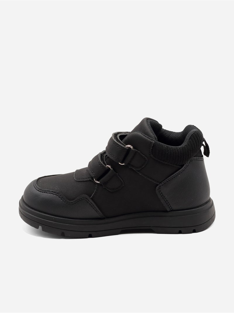 Bottines doubles scratchs Noir - Kiabi