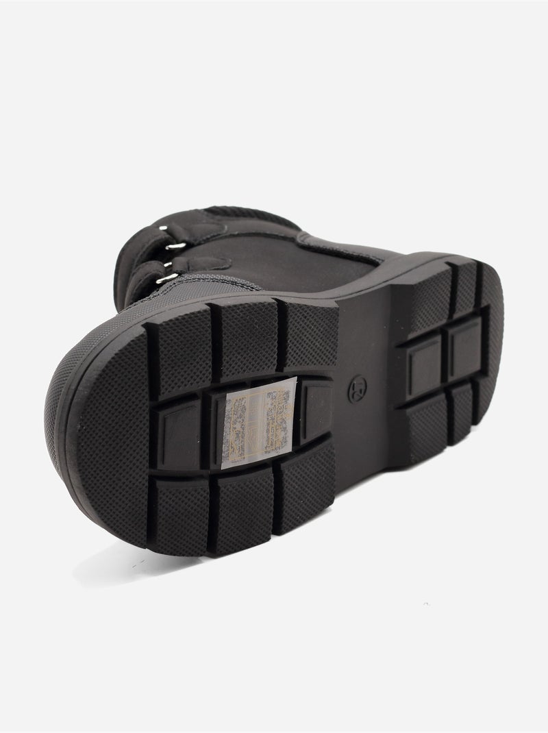Bottines doubles scratchs Noir - Kiabi