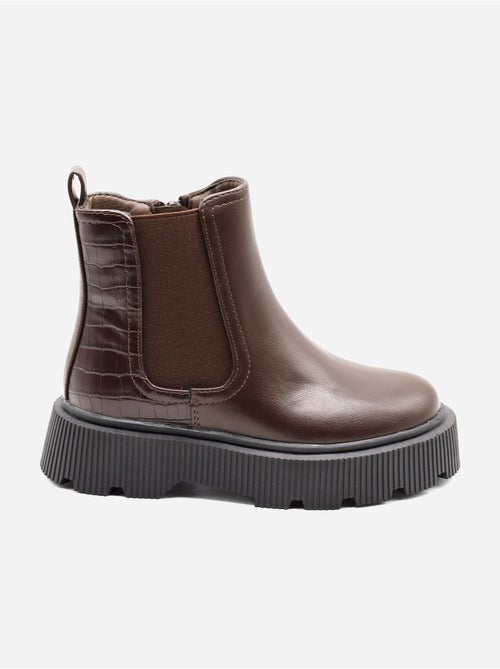 Bottines effet croco - Kiabi