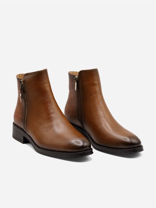 Bottines effet croco - Kiabi