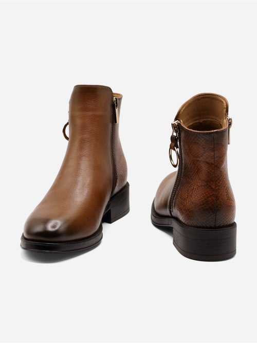 Bottines effet croco - Kiabi