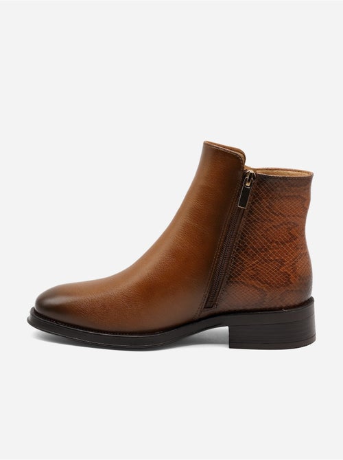 Bottines effet croco - Kiabi