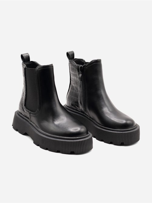 Bottines effet croco - Kiabi Bottines effet croco - Kiabi