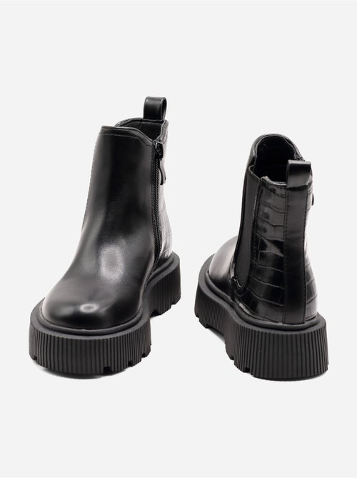 Bottines effet croco - Kiabi Bottines effet croco - Kiabi