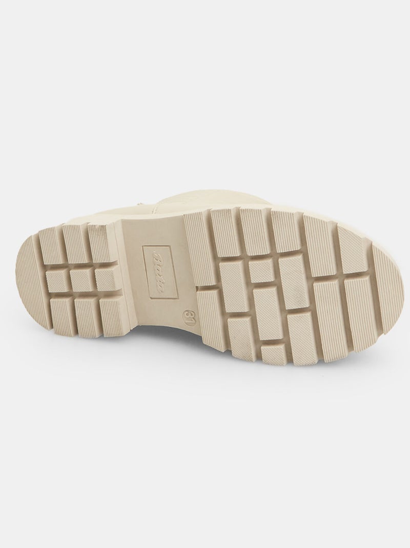 Bottines effet cuir BATA Beige - Kiabi