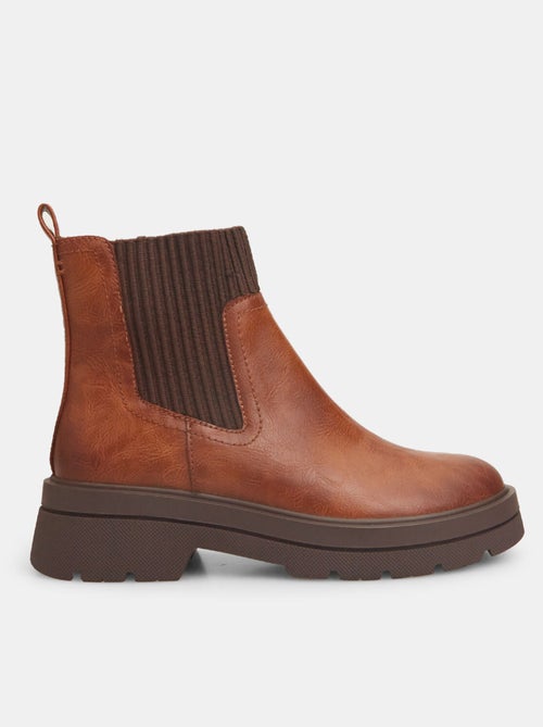 Bottines effet cuir BATA - Kiabi