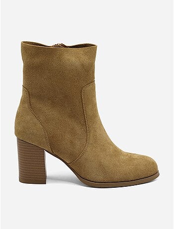 Bottines effet daim