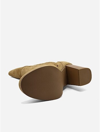 Bottines effet daim