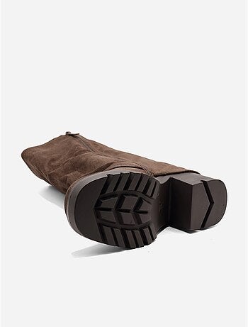 Bottines effet daim