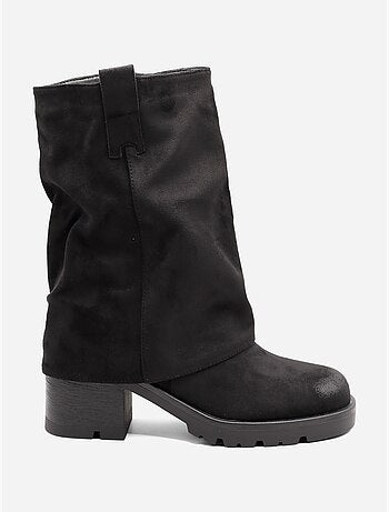 Bottines effet daim