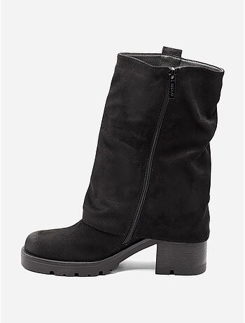 Bottines effet daim