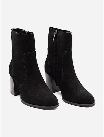 Bottines effet daim