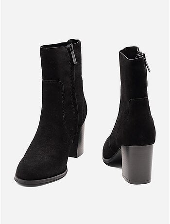 Bottines effet daim