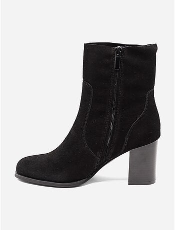 Bottines effet daim