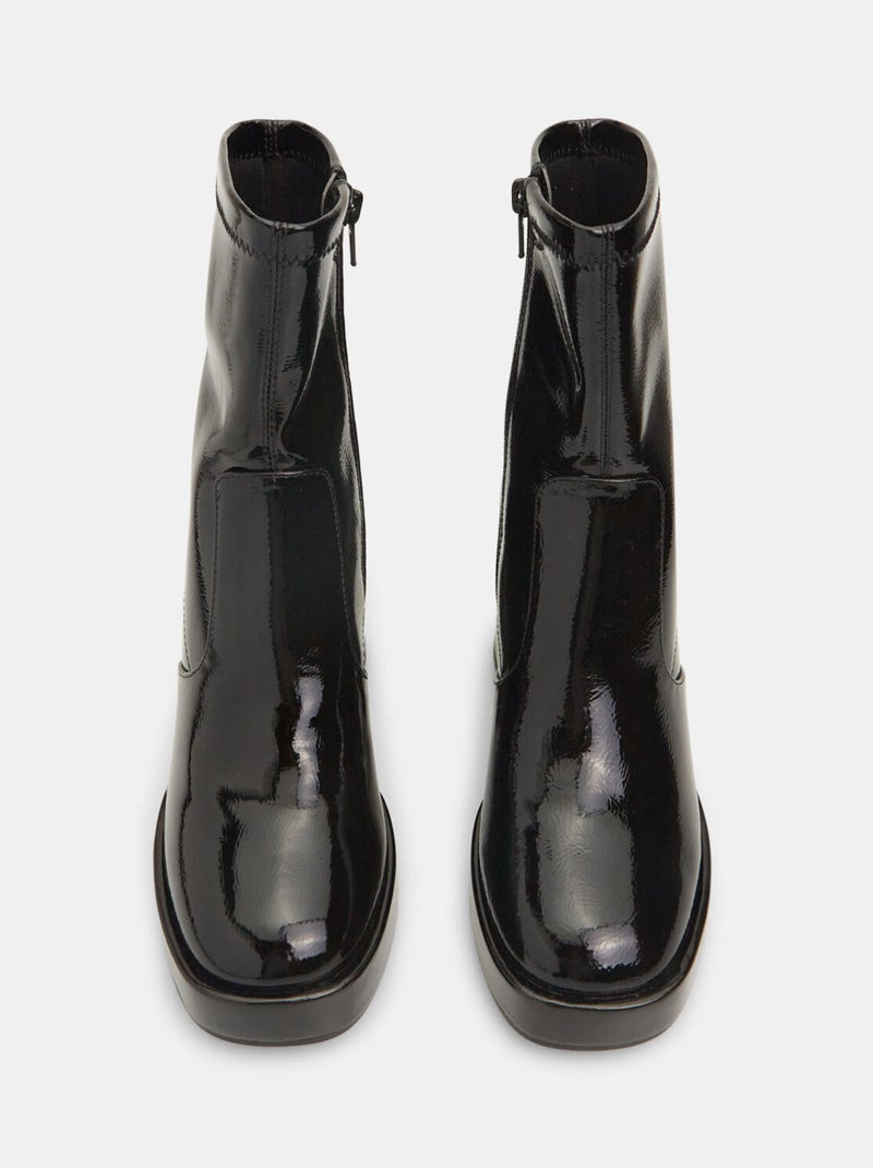Bottines effet peinture à talon BATA Noir - Kiabi