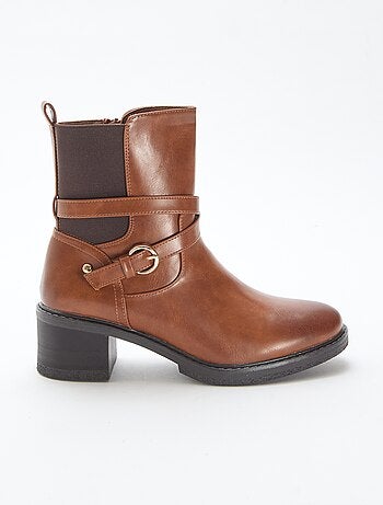Bottines élastiquées à sangles