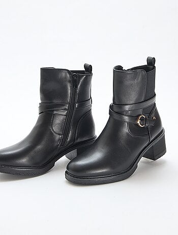 Bottines élastiquées à sangles