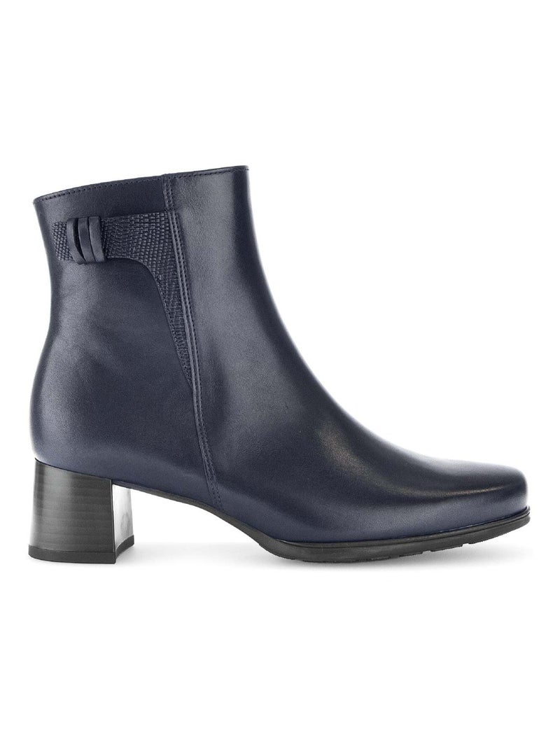 Bottines  en combinaison cuirs Bleu marine - Kiabi