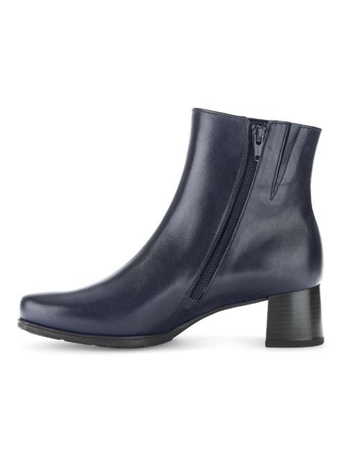 Bottines  en combinaison cuirs - Kiabi