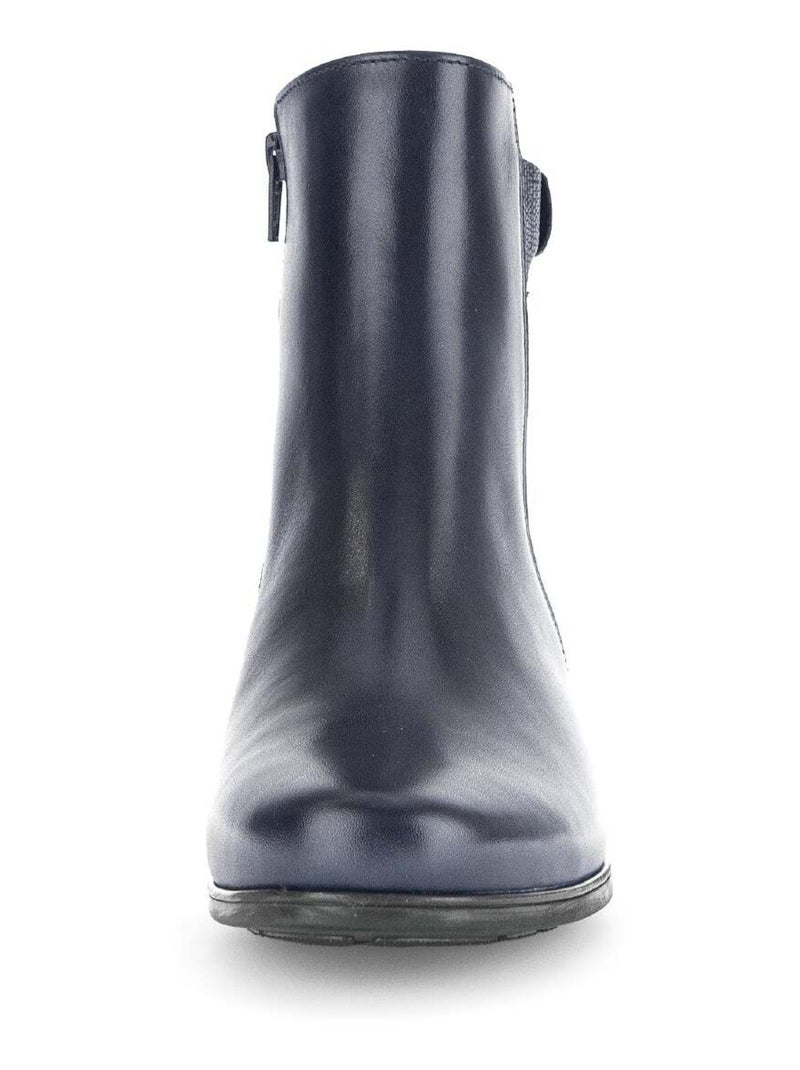 Bottines  en combinaison cuirs Bleu marine - Kiabi