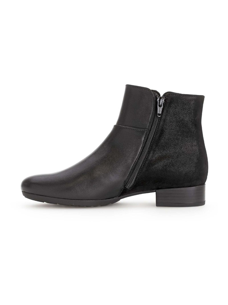 Bottines  en combinaison cuirs Gabor Noir Noir - Kiabi