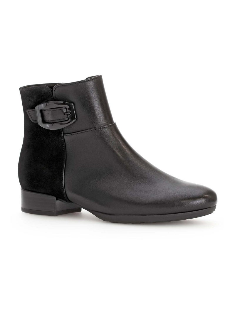 Bottines  en combinaison cuirs Gabor Noir Noir - Kiabi